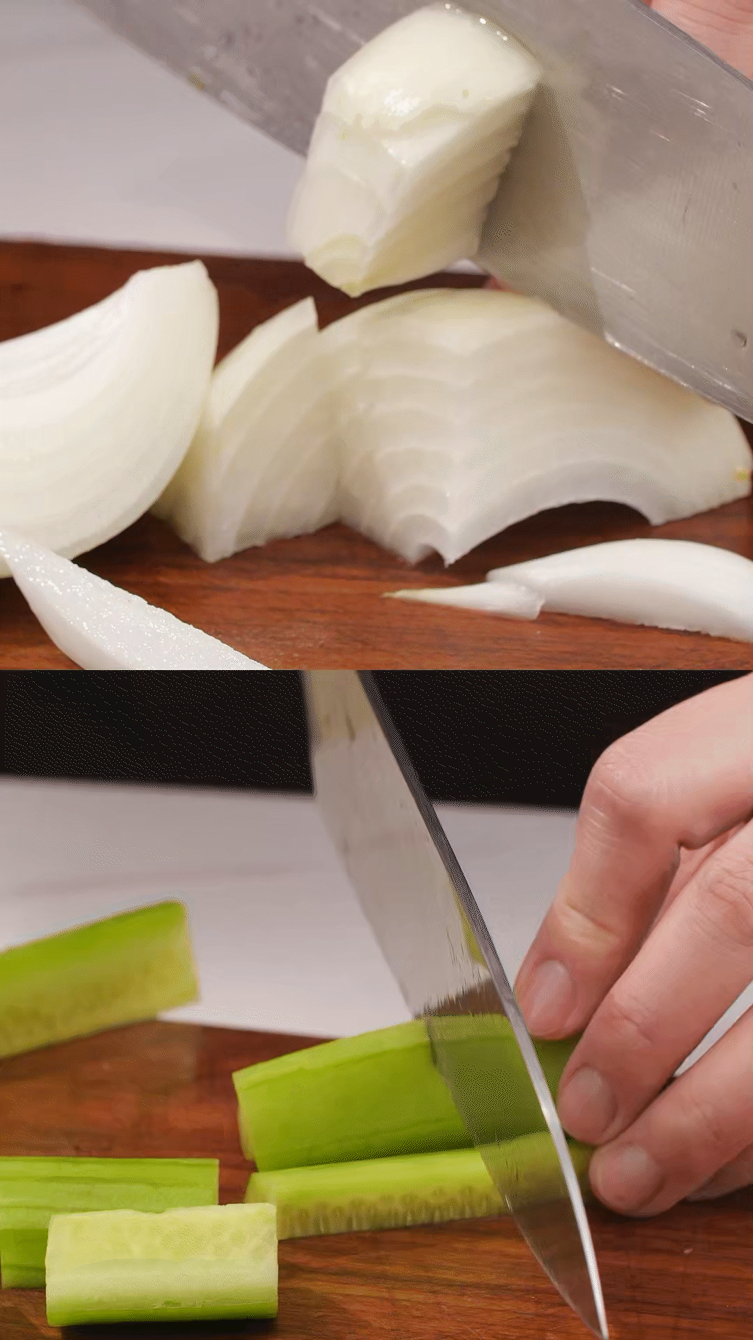 番茄、黃瓜、洋蔥切丁，用適量鹽殺水